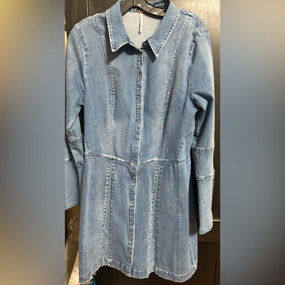 Free People Blue Denim Dress